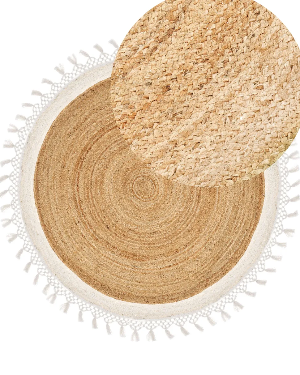 Teppich Jute Beige / Weis 140 Cm Marts