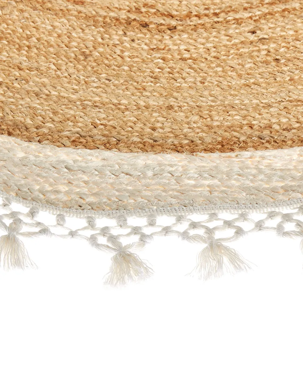 Teppich Jute Beige / Weis 140 Cm Marts