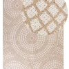 Teppich Jute Beige / Weis 160 X 230 Cm Geometrisches Muster Kurzflor Ariba