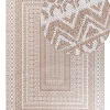 Teppich Jute Beige / Weis 160 X 230 Cm Geometrisches Muster Kurzflor Baglar