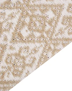 Teppich Jute Beige 160 X 230 Cm Geometrisches Muster Kurzflor Atima