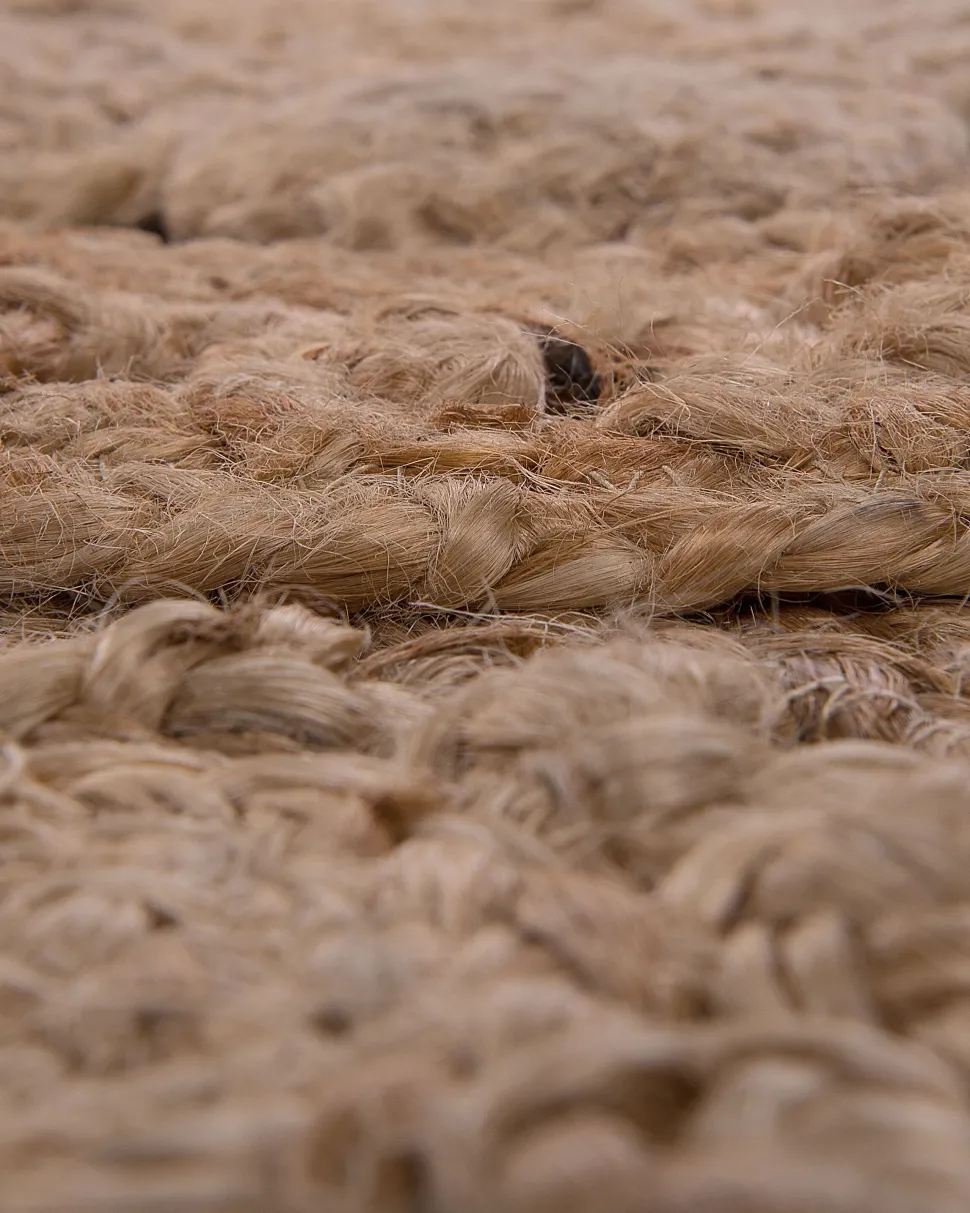 Teppich Jute Beige O 120 Cm Kurzflor Bucak