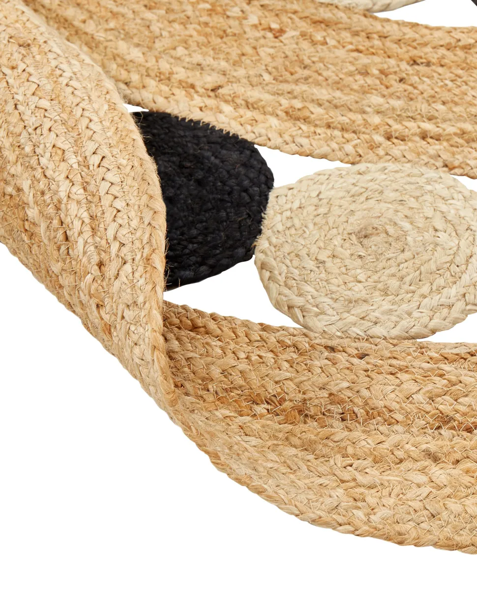Teppich Jute Beige/Schwarz 140 Cm Hovit