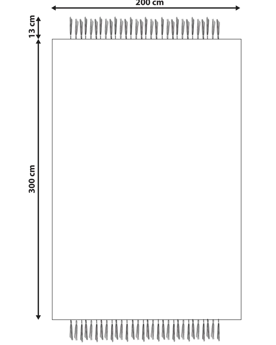 Teppich Jute Hellbeige / Braun 200 X 300 Cm Streifenmuster Kurzflor Karkin