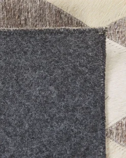 Teppich Kuhfell Beige / Braun 160 X 230 Cm Patchwork Kurzflor Seslice