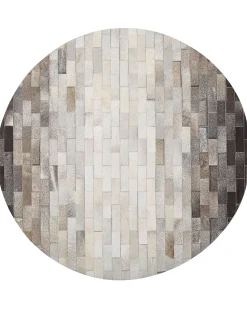 Teppich Kuhfell Braun / Beige 140 Cm Patchwork Kurzflor Dutlar