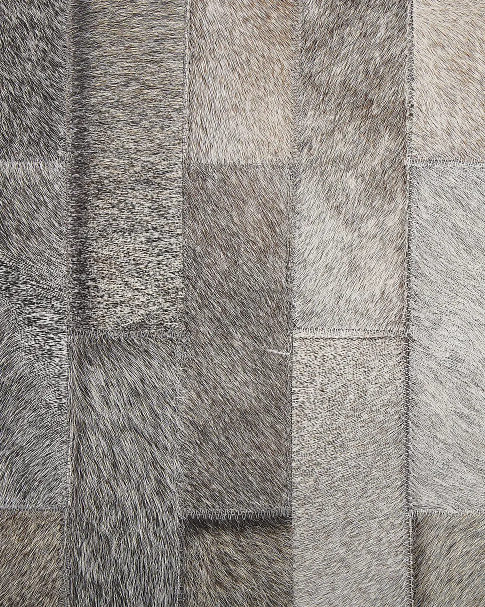 Teppich Kuhfell Braun / Beige 140 Cm Patchwork Kurzflor Dutlar