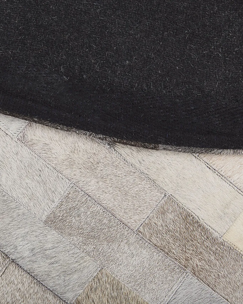 Teppich Kuhfell Braun / Beige 140 Cm Patchwork Kurzflor Dutlar