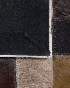 Teppich Kuhfell Braun / Beige 160 X 230 Cm Patchwork Kurzflor Okculu