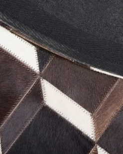 Teppich Kuhfell Braun 140 Cm Patchwork Kurzflor Alpkoy