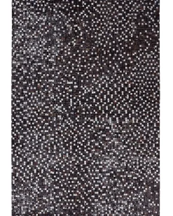 Teppich Kuhfell Braun / Silber 160 X 230 Cm Geometrisches Muster Kurzflor Akkese