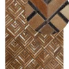 Teppich Kuhfell Braun 160 X 230 Cm Geometrisches Muster Kurzflor Tekir