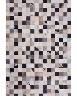 Teppich Kuhfell Braun-Beige 160 X 230 Cm Patchwork Rize