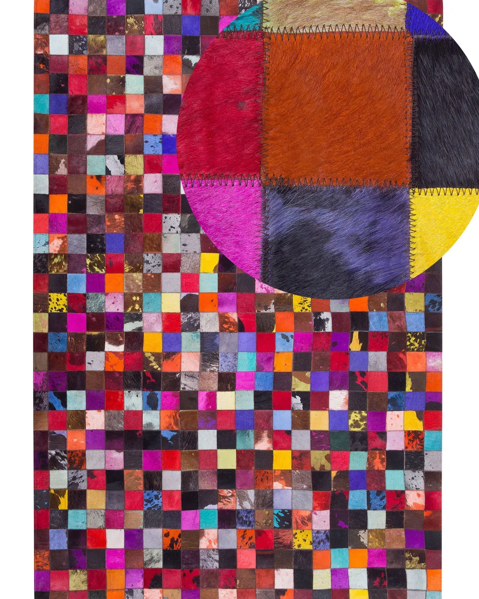 Teppich Kuhfell Bunt 160 X 230 Cm Patchwork Enne