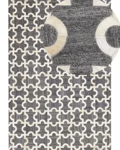 Teppich Kuhfell Grau / Beige 160 X 230 Cm Patchwork Kurzflor Yedisu