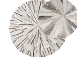 Teppich Kuhfell Grau 140 Cm Patchwork Simav