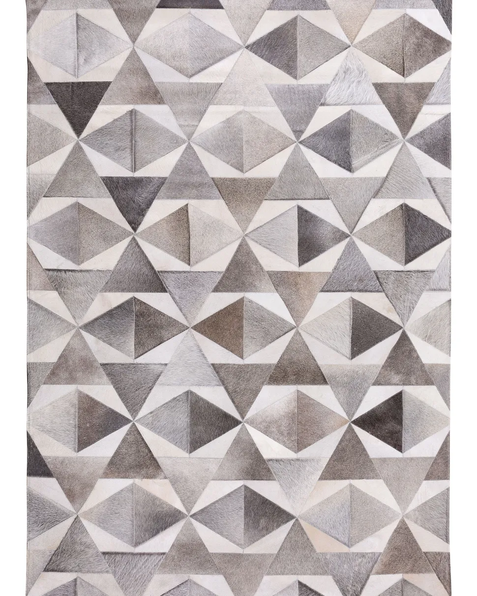 Teppich Kuhfell Grau 160 X 230 Cm Patchwork Alaka