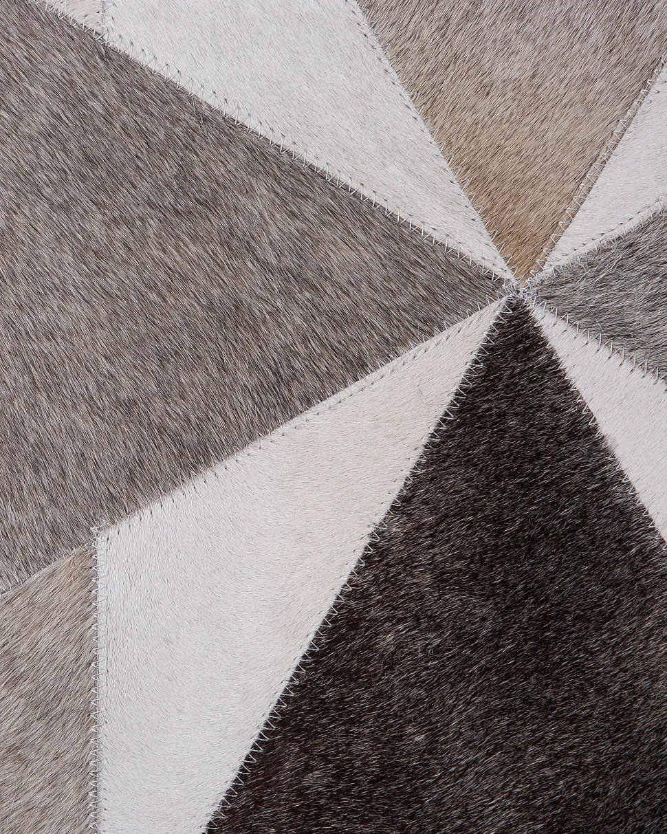 Teppich Kuhfell Grau 160 X 230 Cm Patchwork Alaka