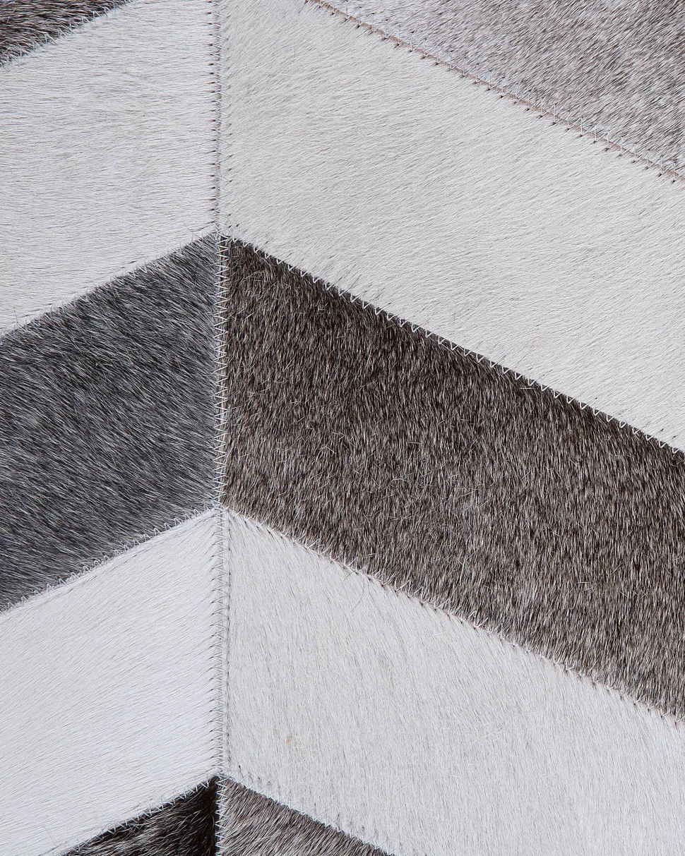 Teppich Kuhfell Grau 140 X 200 Cm Patchwork Aksaz