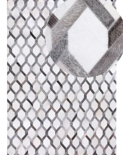 Teppich Kuhfell Grau 160 X 230 Cm Patchwork Aydin