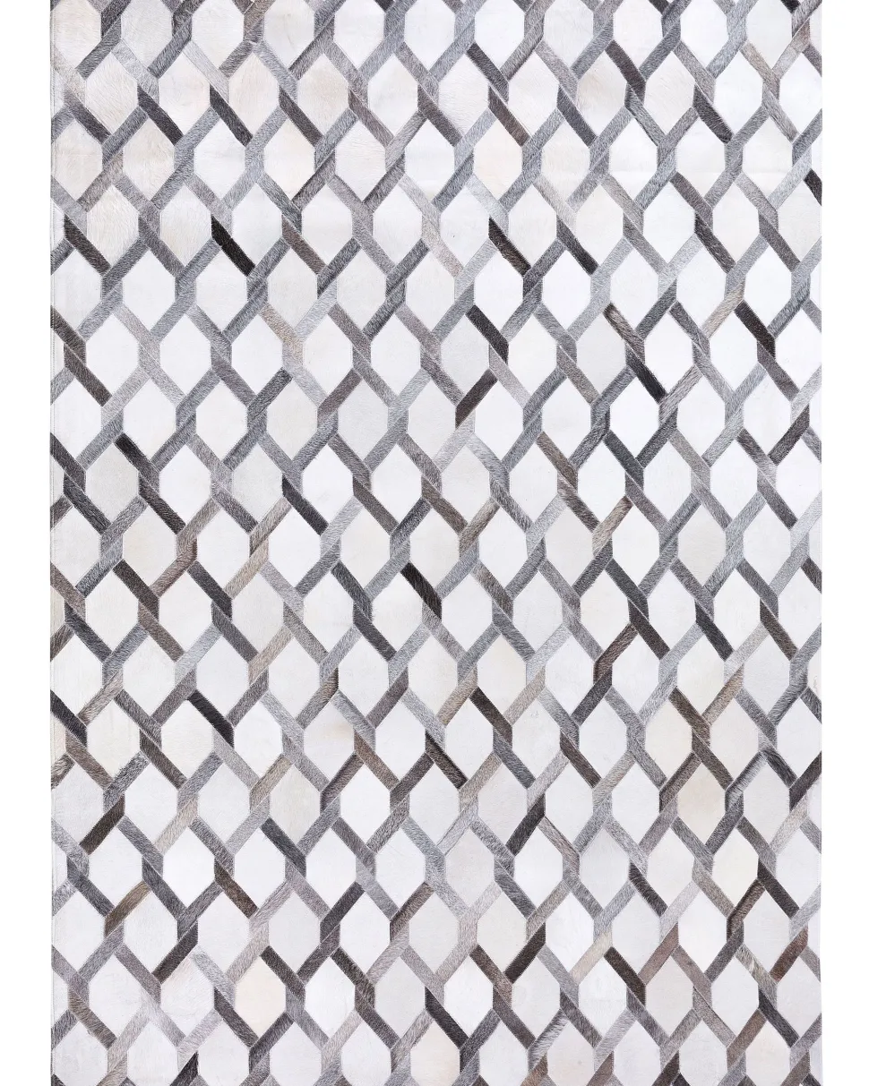 Teppich Kuhfell Grau 160 X 230 Cm Patchwork Aydin