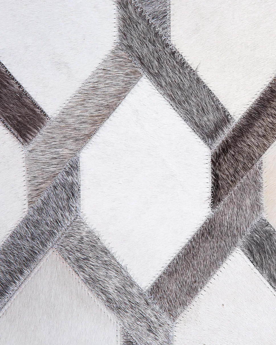 Teppich Kuhfell Grau 160 X 230 Cm Patchwork Aydin