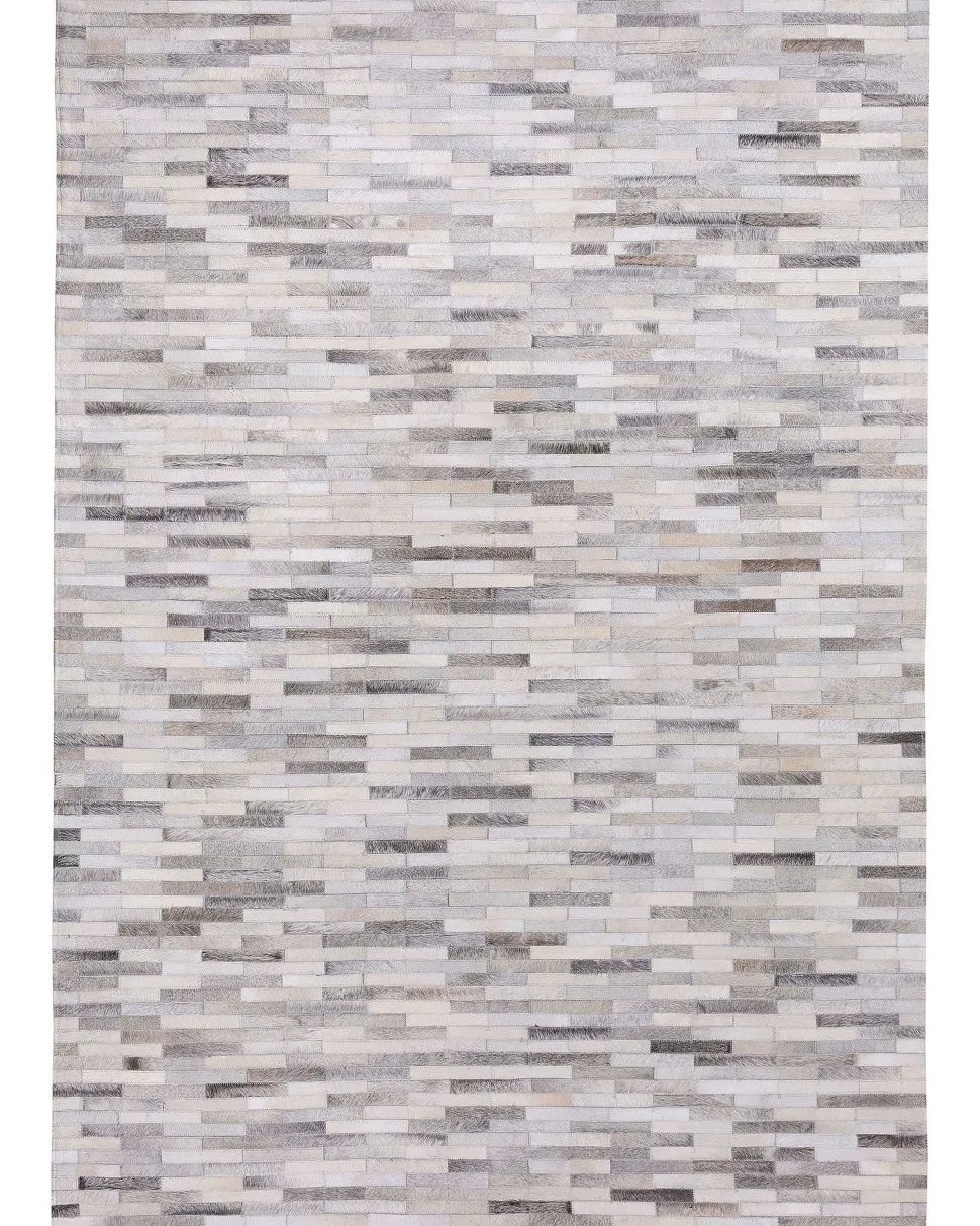 Teppich Kuhfell Grau 160 X 230 Cm Patchwork Ahilli
