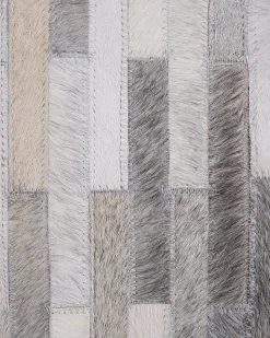 Teppich Kuhfell Grau 160 X 230 Cm Patchwork Ahilli