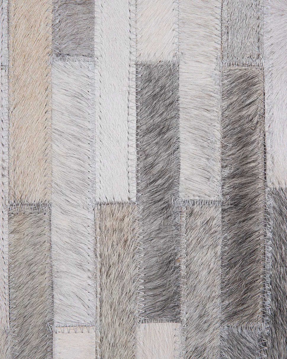 Teppich Kuhfell Grau 160 X 230 Cm Patchwork Ahilli