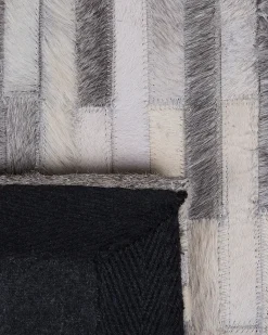 Teppich Kuhfell Grau 160 X 230 Cm Patchwork Ahilli
