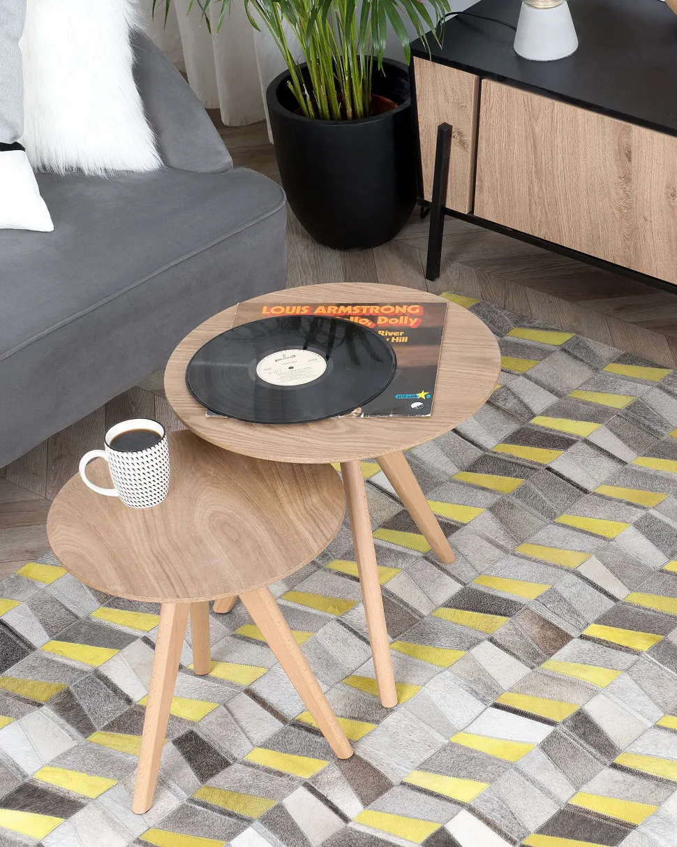 Teppich Kuhfell Grau-Gelb 160 X 230 Cm Patchwork Kurzflor Beloren
