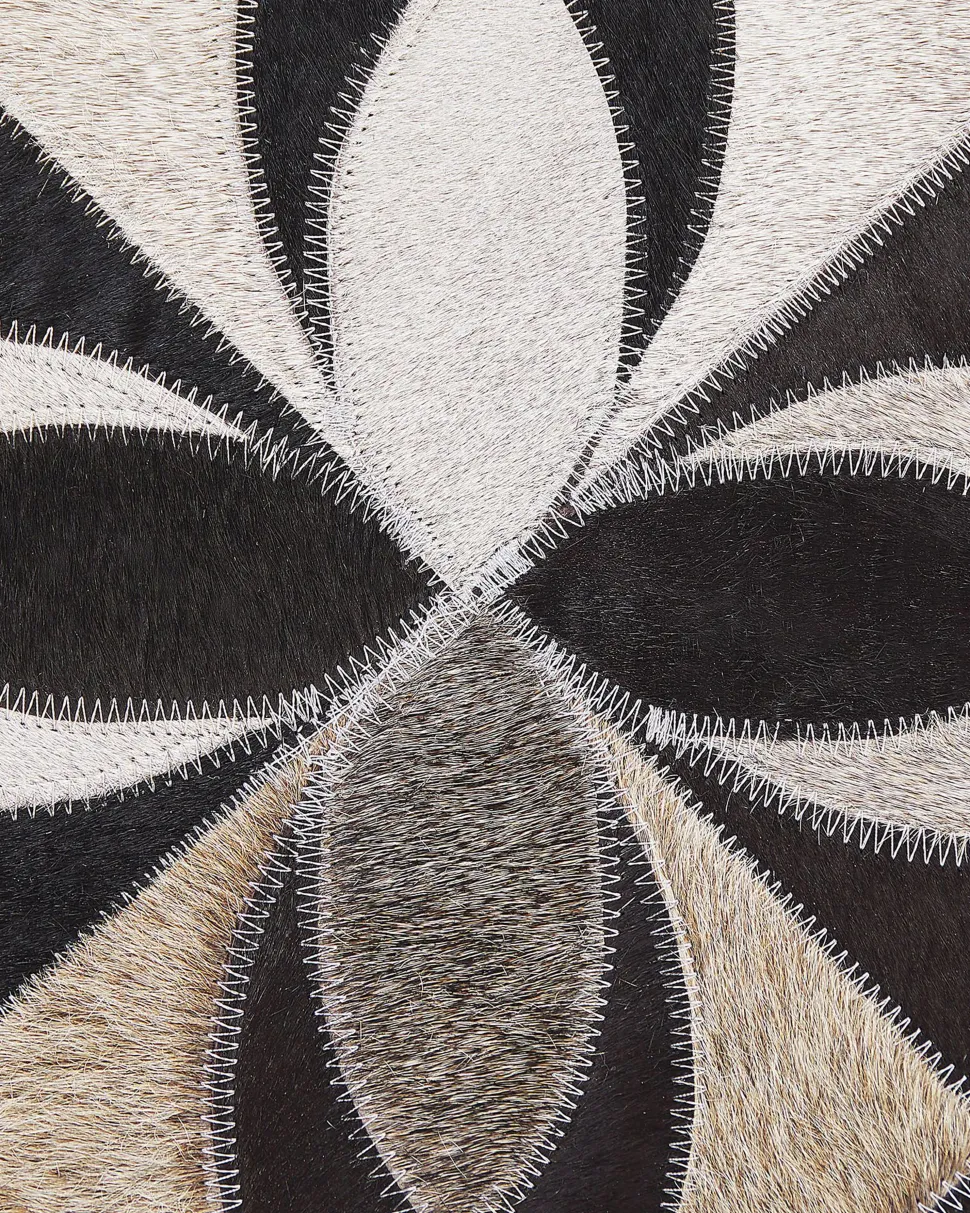 Teppich Kuhfell Mehrfarbig 160 X 230 Cm Patchwork Kurzflor Ishan
