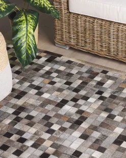 Teppich Kuhfell Mehrfarbig 160 X 230 Cm Patchwork Kurzflor Armutlu