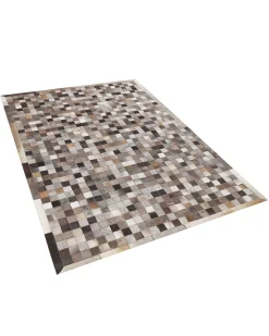 Teppich Kuhfell Mehrfarbig 160 X 230 Cm Patchwork Kurzflor Armutlu