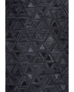 Teppich Kuhfell Schwarz 160 X 230 Cm Geometrisches Muster Kasar