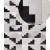Teppich Kuhfell Schwarz-Grau 160 X 230 Cm Patchwork Kurzflor Efirli