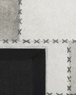 Teppich Kuhfell Taupe 160 X 230 Cm Patchwork Kurzflor Pervari