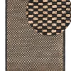 Teppich Leder Schwarz/Beige 140 X 200 Cm Gerce