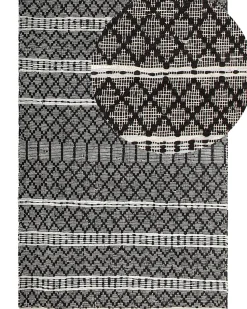 Teppich Leder Schwarz/Beige 140 X 200 Cm Fehimli