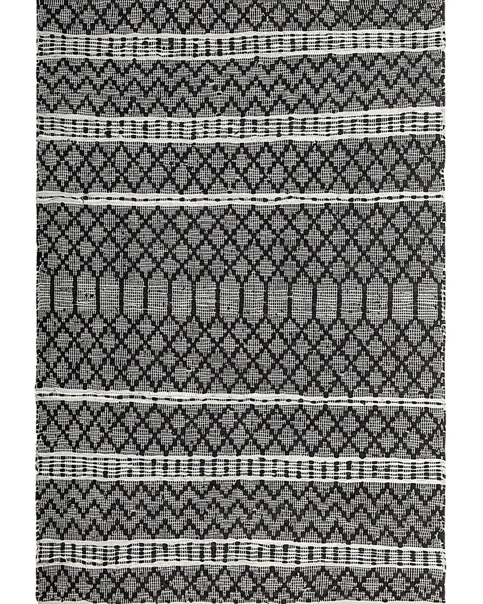 Teppich Leder Schwarz/Beige 140 X 200 Cm Fehimli