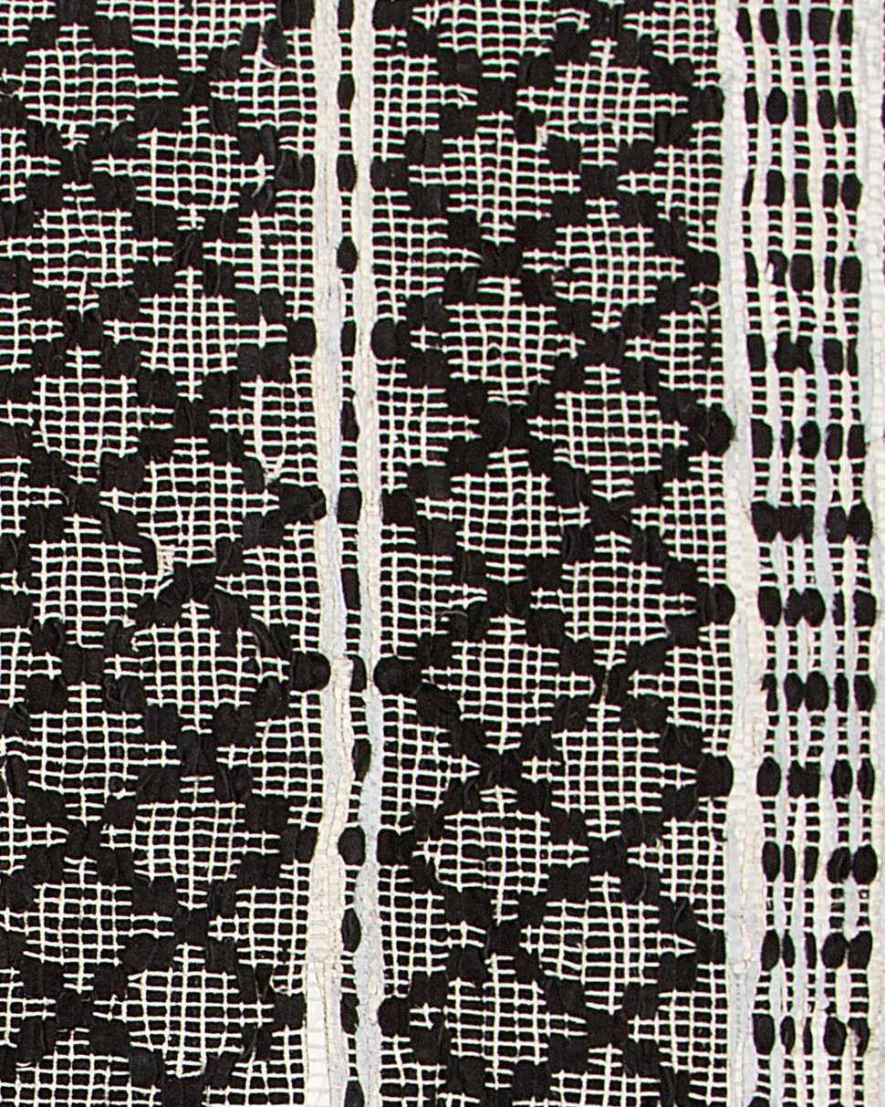Teppich Leder Schwarz/Beige 140 X 200 Cm Fehimli