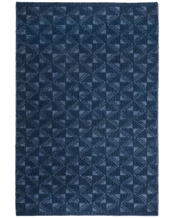 Teppich Marineblau 160 X 230 Cm Kurzflor Savran