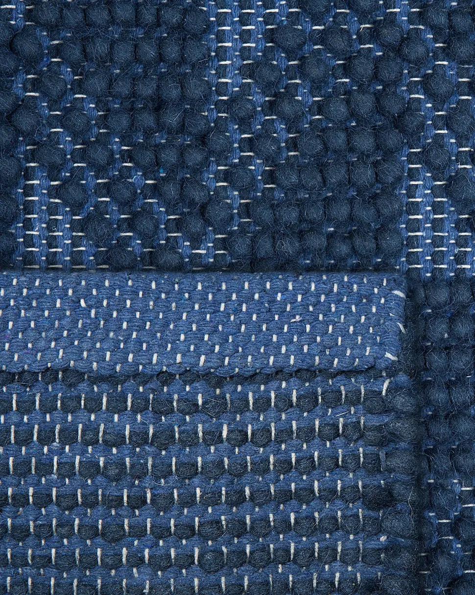 Teppich Marineblau 160 X 230 Cm Kurzflor Savran