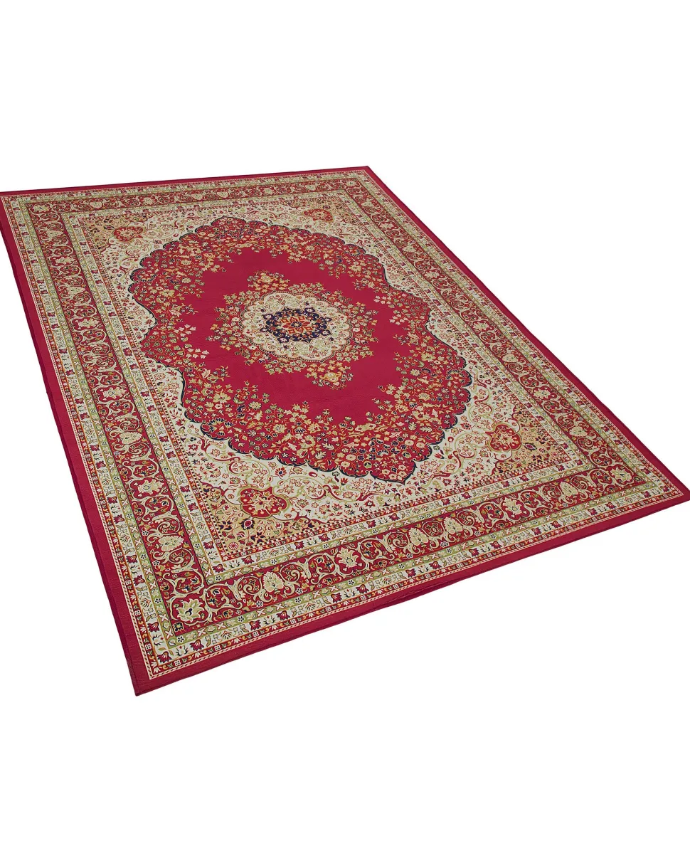 Teppich Rot 160 X 230 Cm Kurzflor Karaman