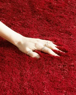 Teppich Rot 160 X 230 Cm Shaggy Evren