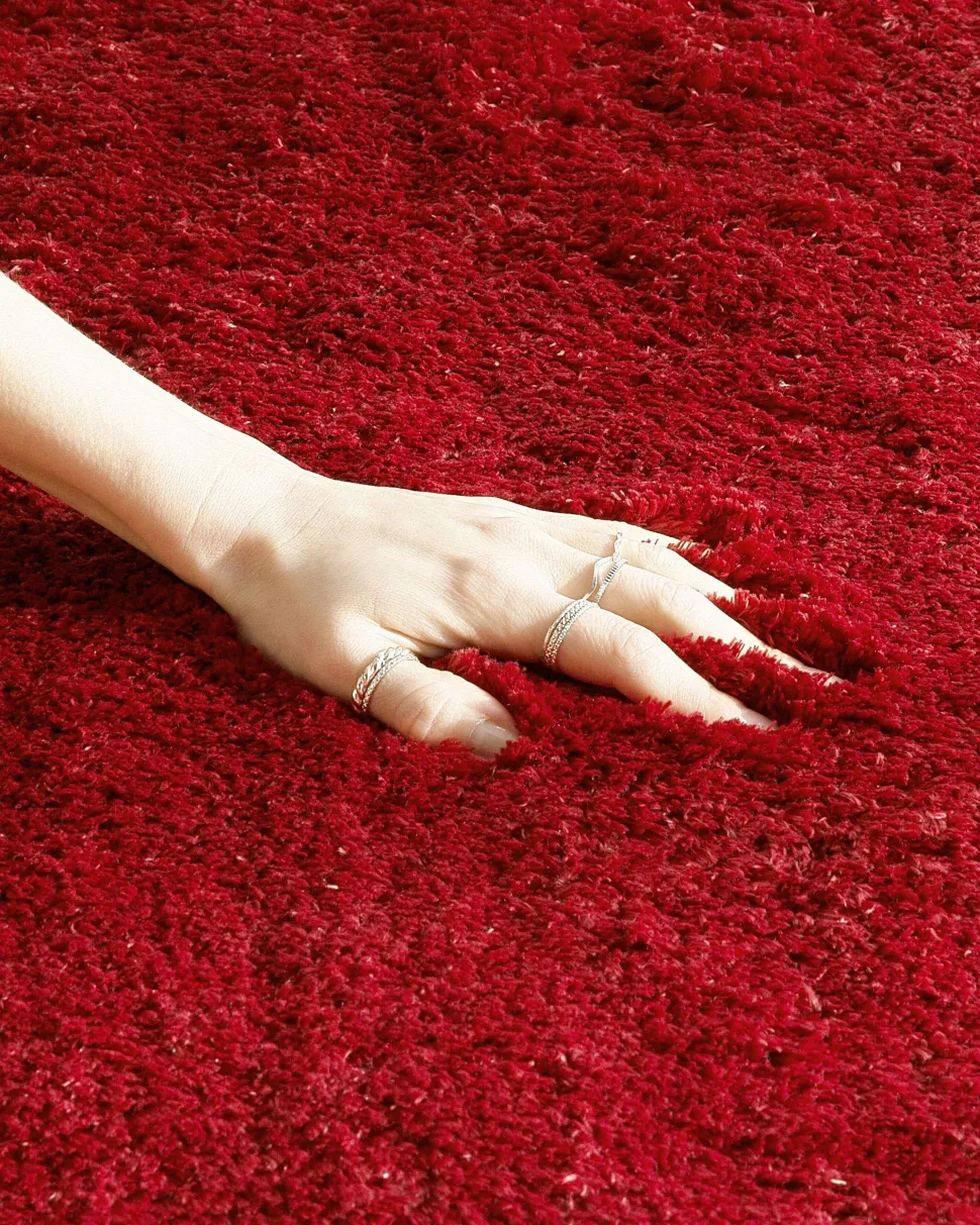 Teppich Rot 160 X 230 Cm Shaggy Evren