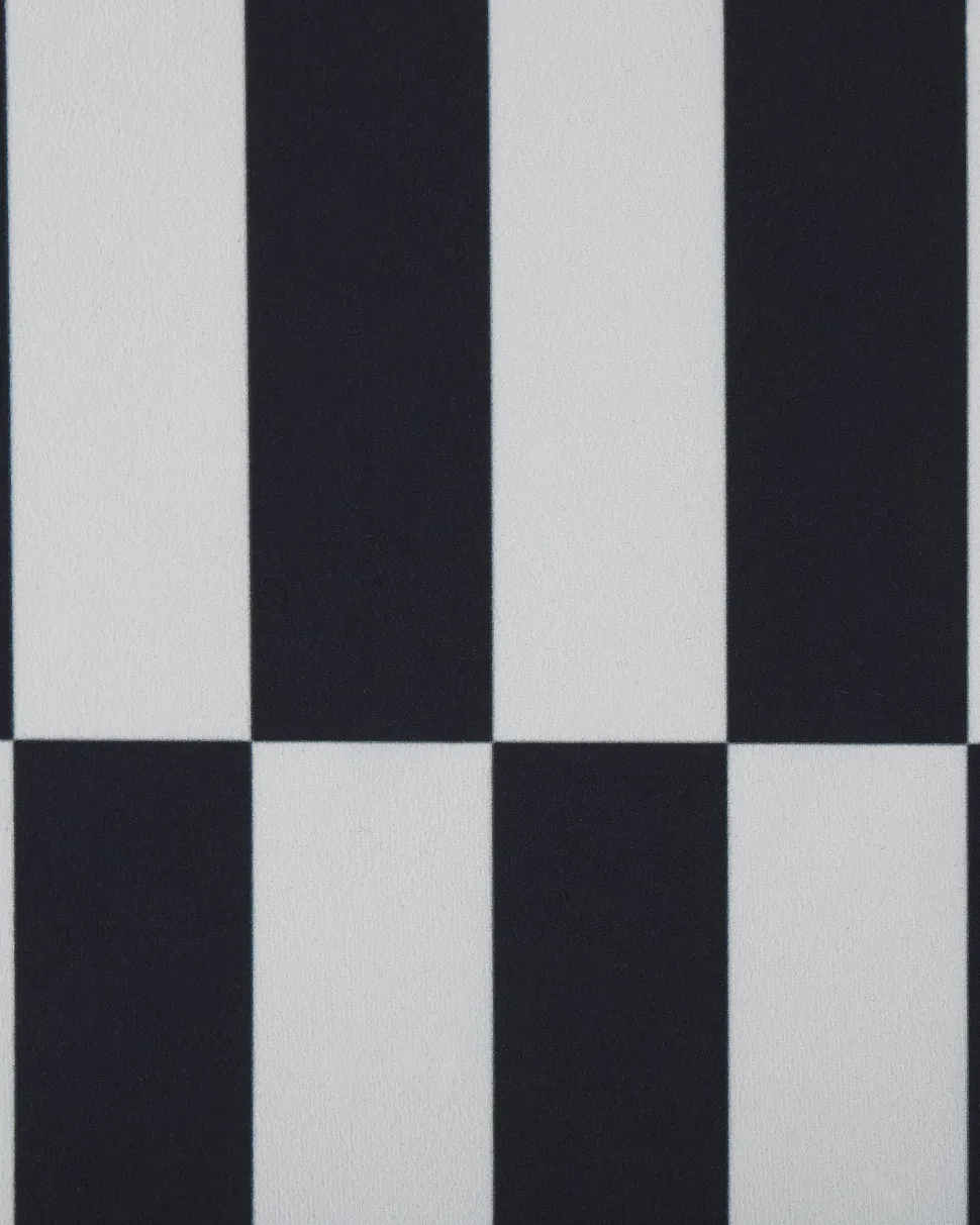 Teppich Schwarz / Weis 80 X 300 Cm Streifenmuster Kurzflor Pacode