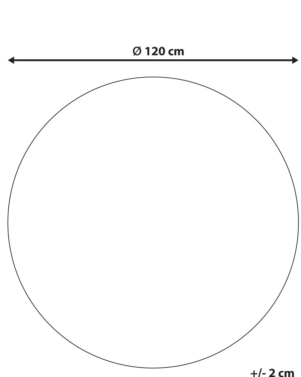 Teppich Schwarz/Creme Baumwolle O 120 Cm Mandala-Muster Hizan
