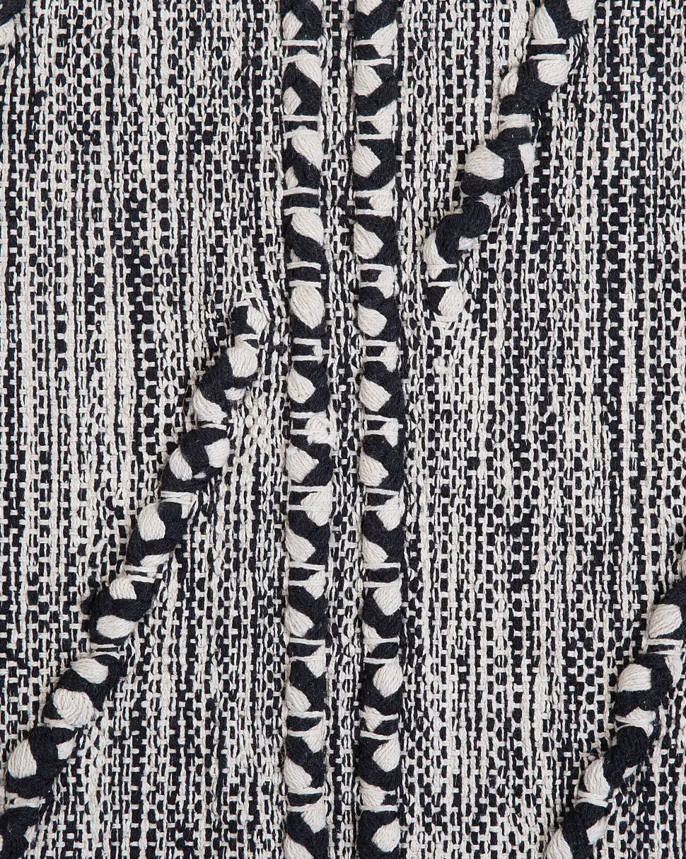 Teppich Schwarz/Weis 160 X 230 Cm Kurzflor Termal