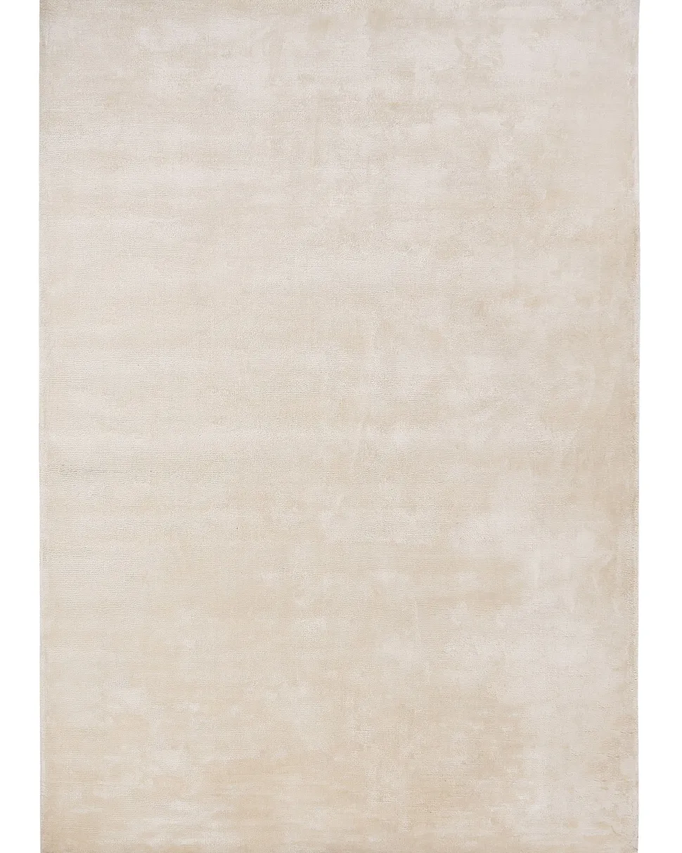 Teppich Viskose Hellbeige 160 X 230 Cm Kurzflor Gesi Ii
